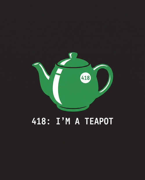 418 I'm a teapot t-shirt design