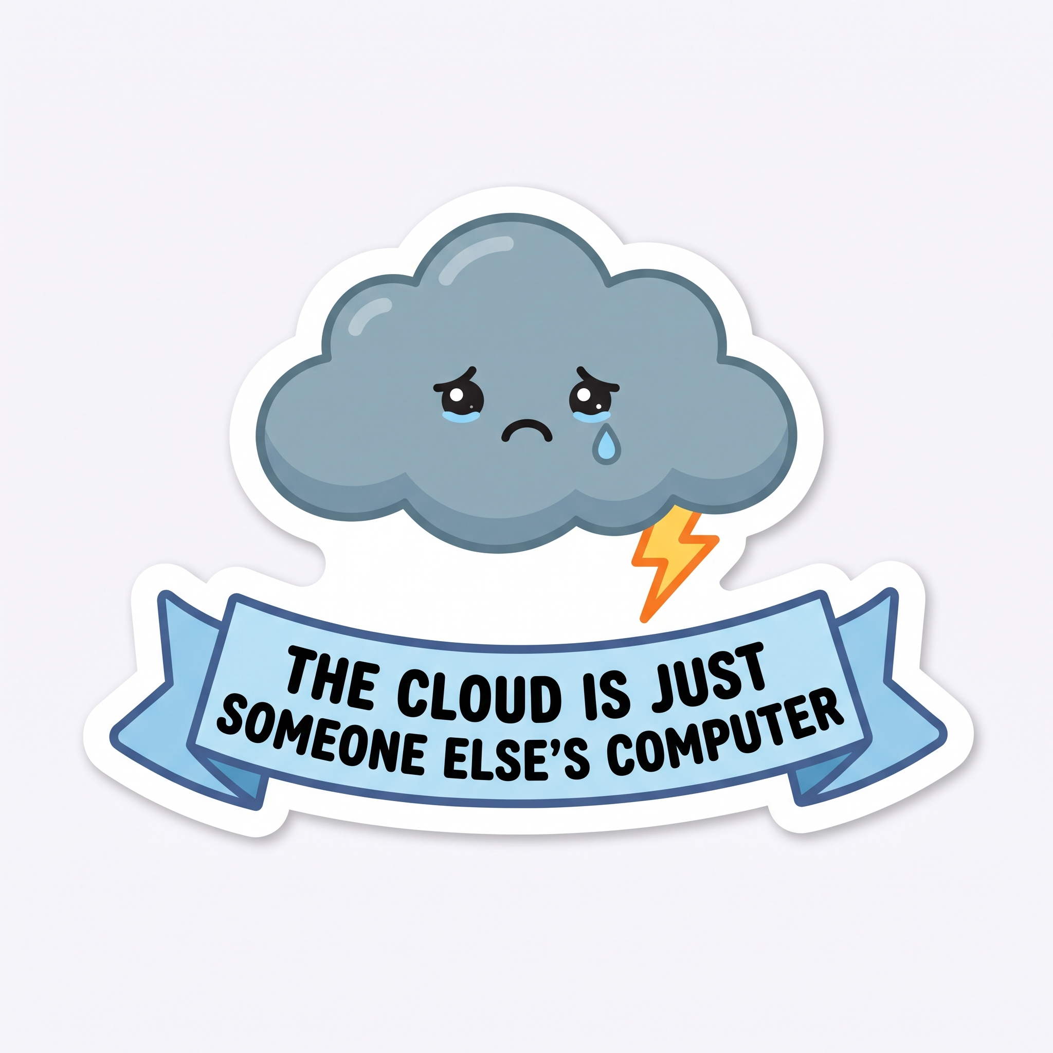 The cloud is just someone else's computer sticker