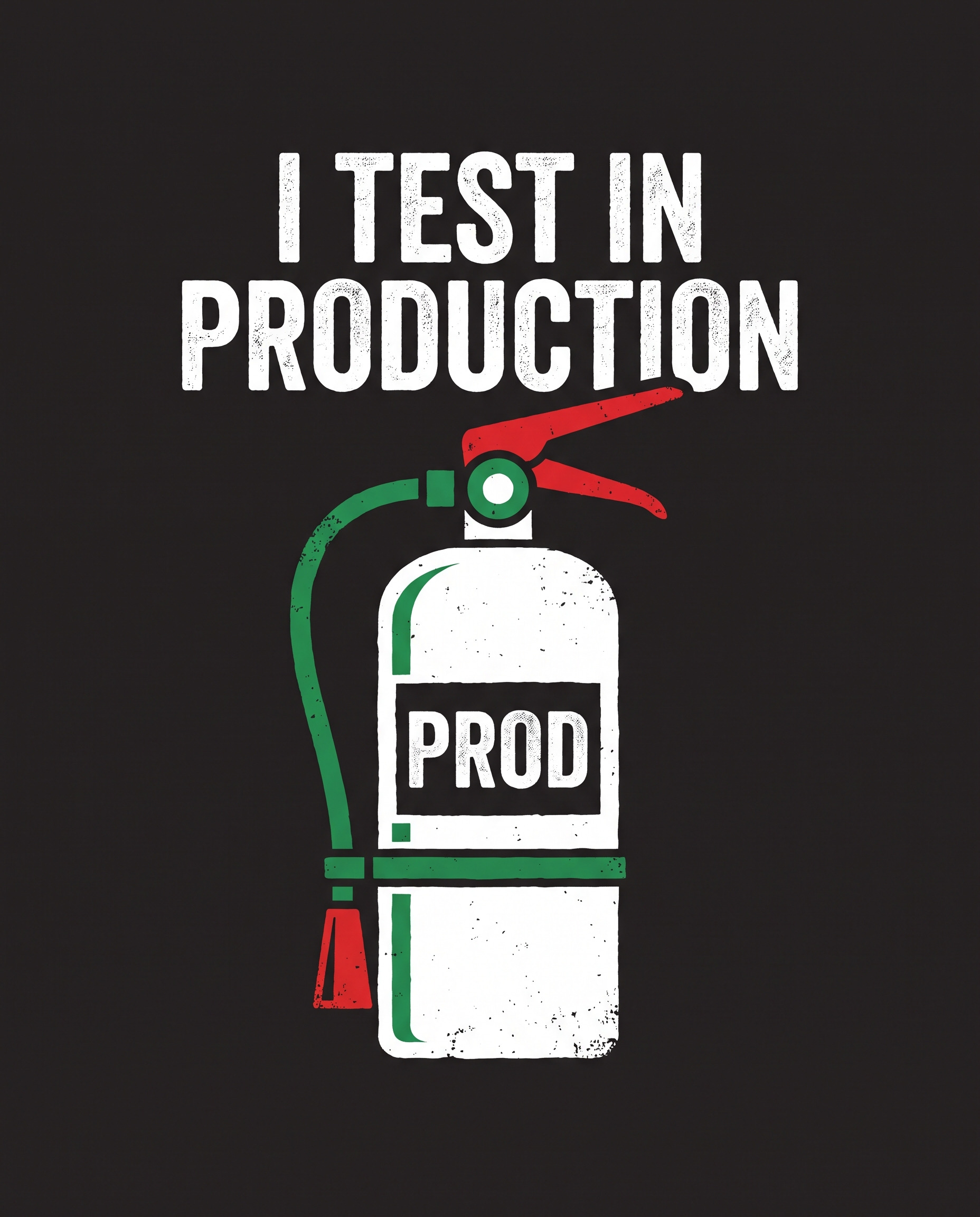 I test in production hoodie design