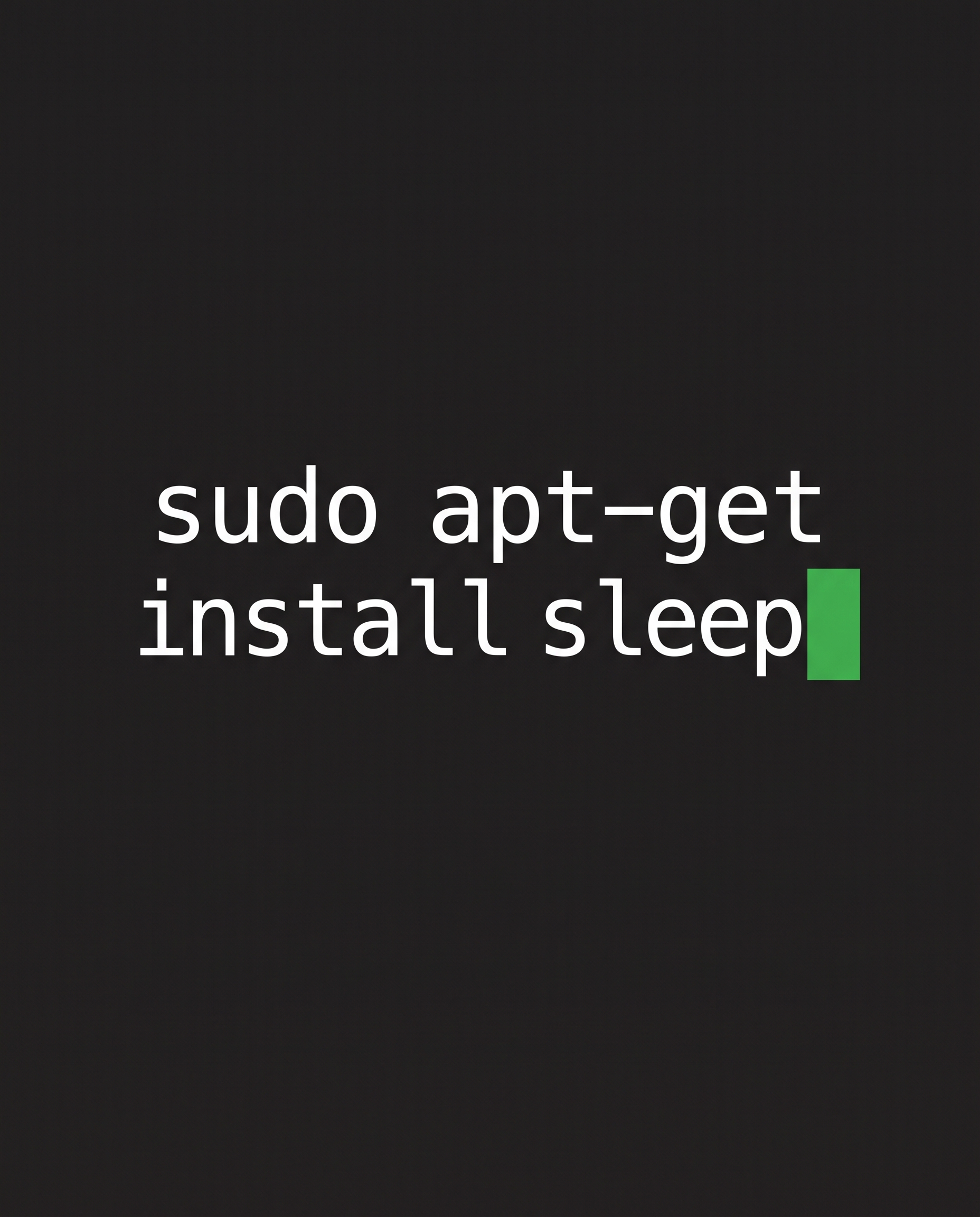 sudo apt-get install sleep hoodie design